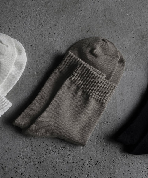 RUUBON（ルーボン）の「【RUUBON】soft rib crew socks / ソフトリブ クルーソックス（ソックス/靴下・メンズ・モカ/ブラック/ナチュラル・FREE）」の11枚目の写真