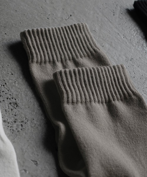 RUUBON（ルーボン）の「【RUUBON】soft rib crew socks / ソフトリブ クルーソックス（ソックス/靴下・メンズ・モカ/ブラック/ナチュラル・FREE）」の13枚目の写真