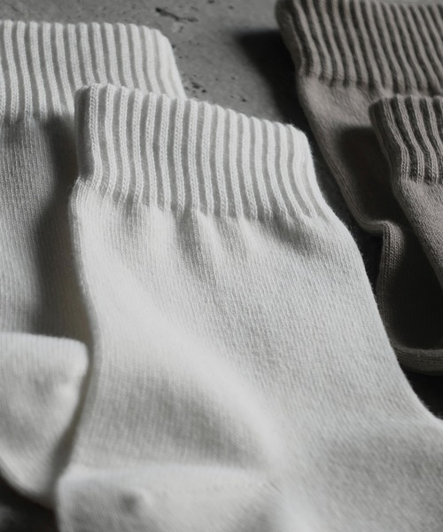 RUUBON（ルーボン）の「【RUUBON】soft rib crew socks / ソフトリブ クルーソックス（ソックス/靴下・メンズ・モカ/ブラック/ナチュラル・FREE）」の16枚目の写真