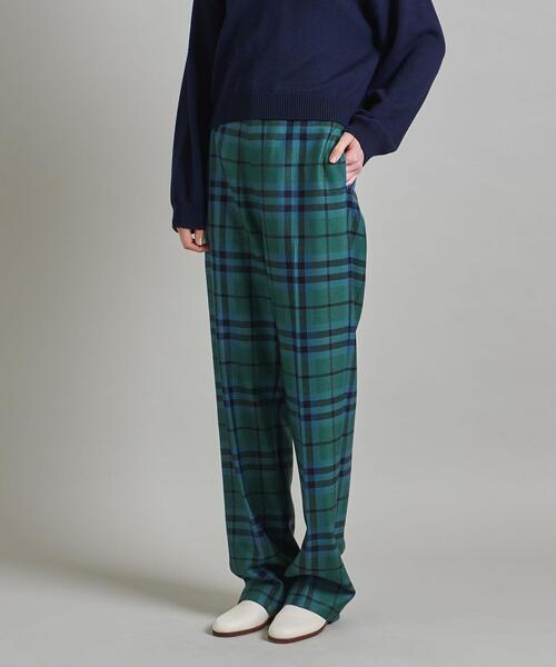 LOEFF(ロエフ)の「<LOEFF>LCRN タータンチェック テーパードパンツ(スラックス・レディース・ケリー・0/1/2)」の3枚目の写真