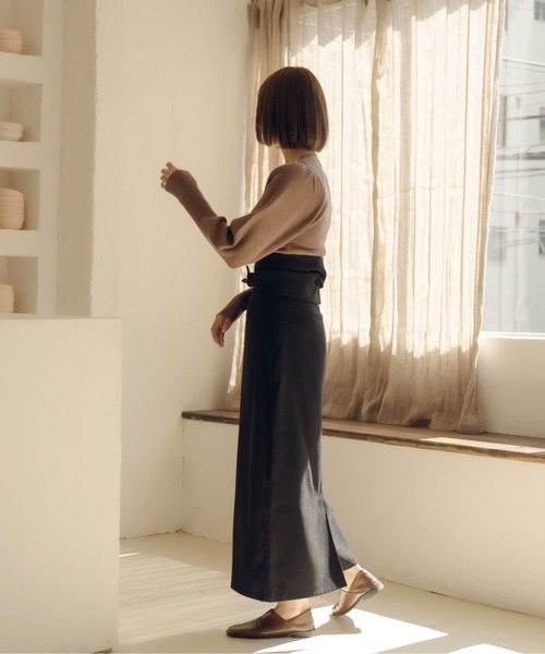 fupel(フぺル)の「パフスリーブリブニット(ニット/セーター・レディース・ブラウン系その他/ブラック/アイボリー・FREE)」の14枚目の写真