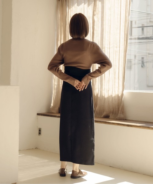 fupel(フぺル)の「パフスリーブリブニット(ニット/セーター・レディース・ブラウン系その他/ブラック/アイボリー・FREE)」の18枚目の写真