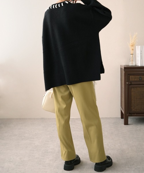 IAMUSE(アイアミューズ)の「ハンドステッチニット S0862【IAMUSE】(ニット/セーター・レディース・ネイビー/ブラック/グレー・FREE)」の4枚目の写真