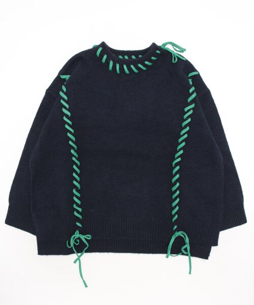 LB25SS-KNTE03 ハンドステッチクラッシュドサマーニット GREEN LB25SS-KNTE03 | ハンドステッチクラッシュドサマーニット