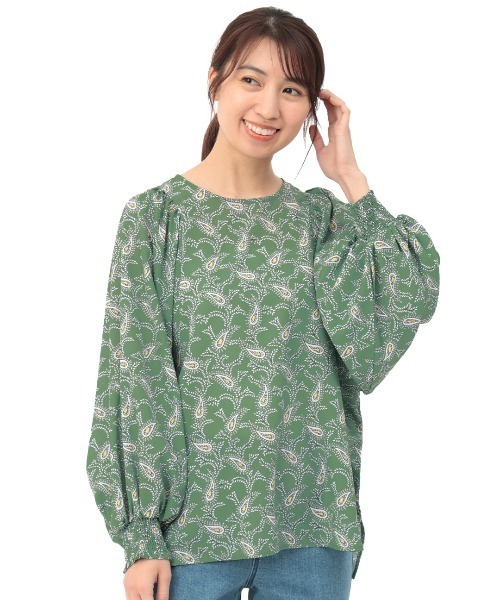 チチカカ(チチカカ)の「ペイズリーボリュームスリーブブラウス(シャツ/ブラウス・レディース・カーキ/ブラウン・FREE)」の5枚目の写真