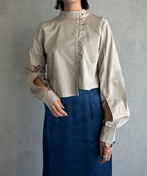【&g'aime】袖スリットショートブラウス