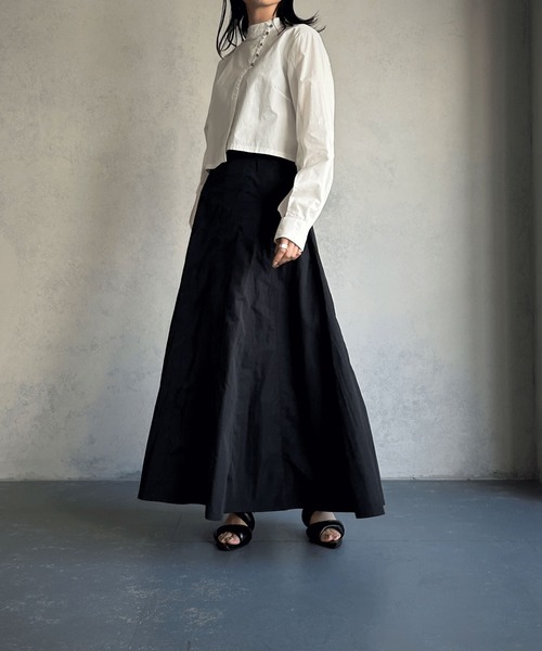 &g'aime（アンジェム）の「【＆g'aime】袖スリットショートブラウス（シャツ/ブラウス・レディース・ホワイト/ブラック/グレイッシュベージュ・FREE）」の15枚目の写真