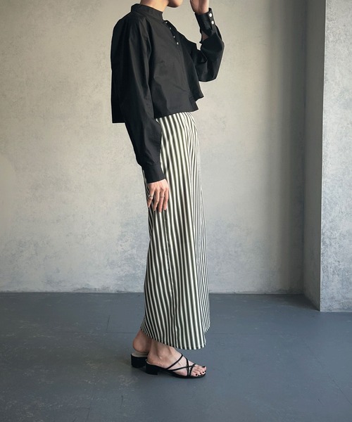 &g'aime（アンジェム）の「【＆g'aime】袖スリットショートブラウス（シャツ/ブラウス・レディース・ホワイト/ブラック/グレイッシュベージュ・FREE）」の20枚目の写真