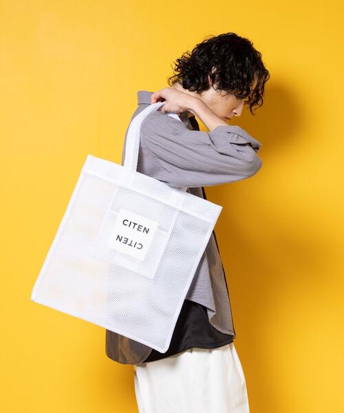 CITEN（シテン）の「＜CITEN＞シアーメッシュ トートバッグ（トートバッグ・レディース・ライトブルー/ピンク/ライム/ブラック/ホワイト・FREE）」の9枚目の写真