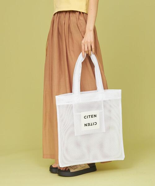 CITEN（シテン）の「＜CITEN＞シアーメッシュ トートバッグ（トートバッグ・レディース・ライトブルー/ピンク/ライム/ブラック/ホワイト・FREE）」の19枚目の写真