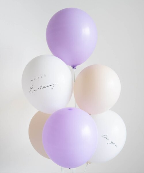 BREEZE(ブリーズ)の「バースデーバルーンセット(15個セット)(コスチューム/パーティーグッズ・キッズ・クリーム/セージグリーン/チェリーピンク/ブルー/キャメル/オレンジ系/レモンイエロー/ライラック・FREE)」の1枚目の写真