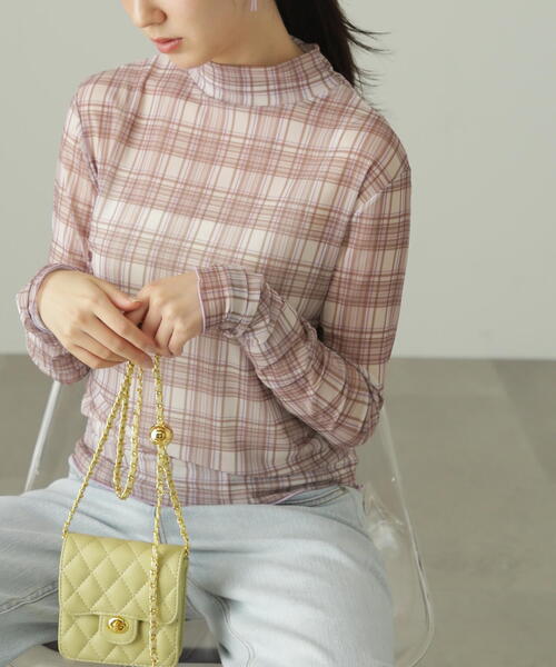 FREE'S MART（フリーズマート）の「◆柄シアーハイネックカットソー（Tシャツ/カットソー・レディース・ホワイト系その他/ベージュ系その他・FREE）」の15枚目の写真