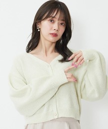 ビジュー釦カーディガン