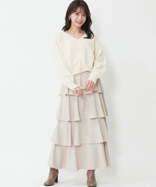 WILLSELECTION（ウィルセレクション）の「ビジュー釦カーディガン（カーディガン/ボレロ・レディース・オフホワイト/ピンク/イエロー・MEDIUM）」の10枚目の写真