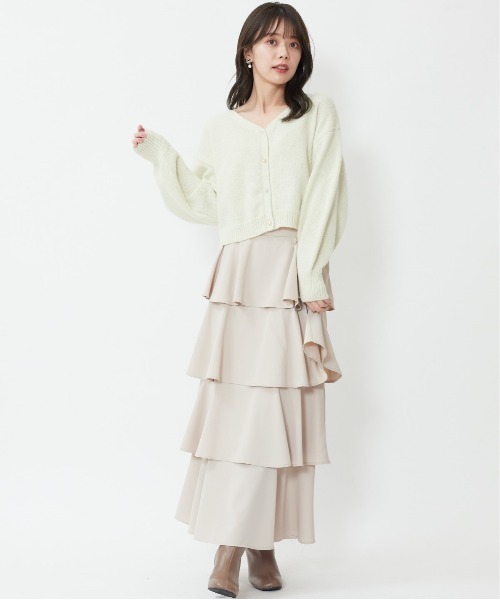 WILLSELECTION（ウィルセレクション）の「ビジュー釦カーディガン（カーディガン/ボレロ・レディース・オフホワイト/ピンク/イエロー・MEDIUM）」の17枚目の写真