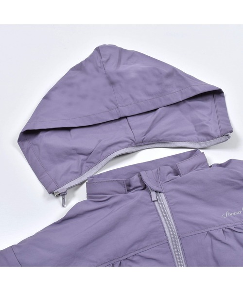 BeBe（ベベ）の「BeBe/【 撥水加工 】 タフタ バック フリル ブルゾン  (90~150cm)（ブルゾン・キッズ・パープル/ベージュ・130/120/100/90/150/110/140）」の7枚目の写真