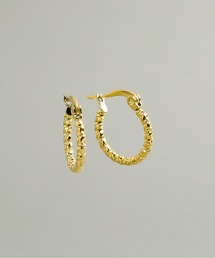 金属アレルギー対応 「ieLS」ステンレス　 クロッシング デザインフープピアス