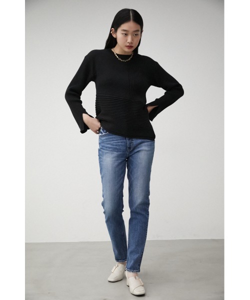 AZUL by moussy(アズールバイマウジー)の「DIAGONAL BELT BUCKLE LOAFER/ダイアゴナルベルトバックルローファー(ローファー・レディース・ブラック/ライトベージュ・LL/LARGE/MEDIUM/SMALL)」の6枚目の写真