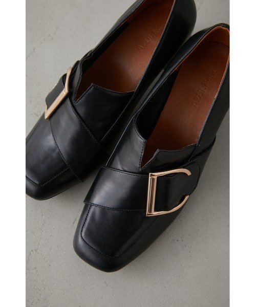 AZUL by moussy(アズールバイマウジー)の「DIAGONAL BELT BUCKLE LOAFER/ダイアゴナルベルトバックルローファー(ローファー・レディース・ブラック/ライトベージュ・LL/LARGE/MEDIUM/SMALL)」の20枚目の写真