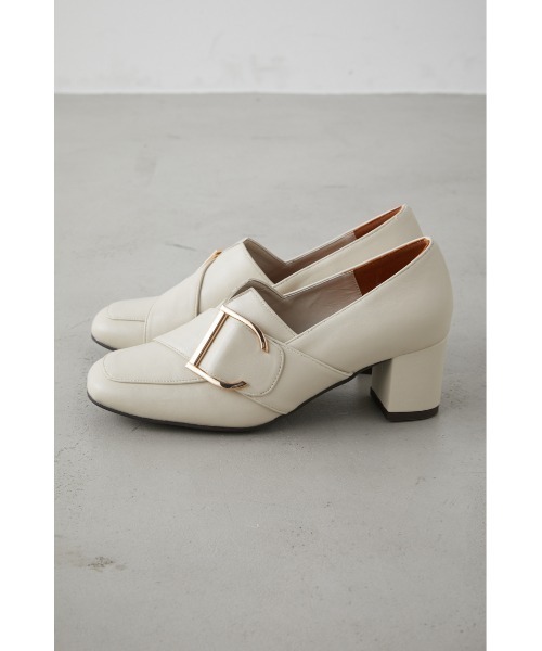 AZUL by moussy(アズールバイマウジー)の「DIAGONAL BELT BUCKLE LOAFER/ダイアゴナルベルトバックルローファー(ローファー・レディース・ブラック/ライトベージュ・LL/LARGE/MEDIUM/SMALL)」の15枚目の写真