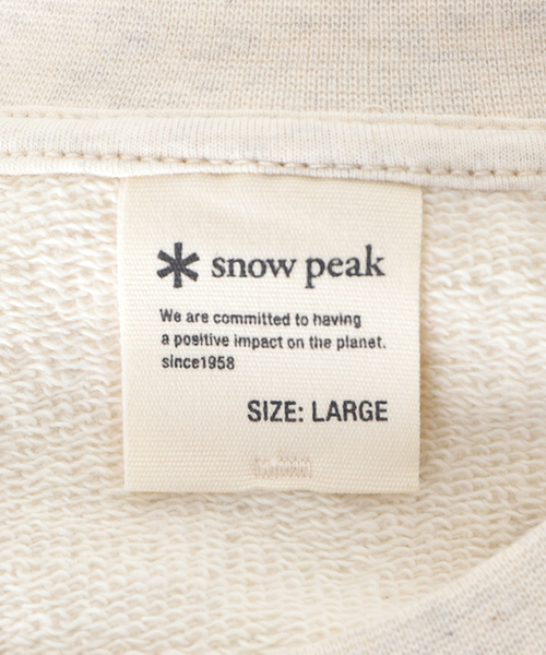 Snow Peak（スノーピーク）の「【SNOWPEAK / スノーピーク】Recycled Cotton Sweat Crewneck（スウェット・メンズ・ブラック/アイボリー・MEDIUM/LARGE）」の22枚目の写真