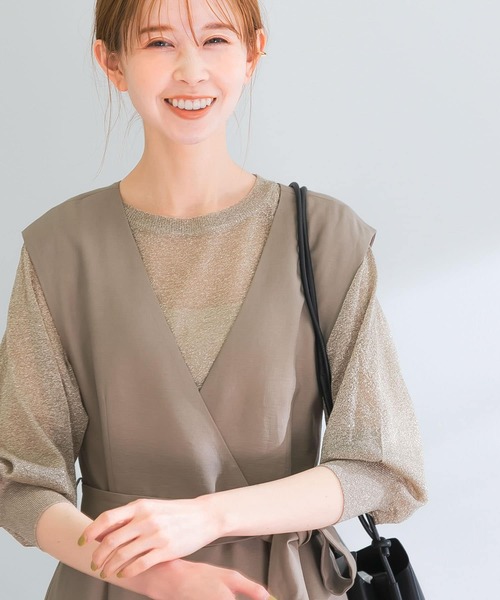 ☆美品◆アーバンリサーチロッソ◆ ラメドルマンプルオーバー ☆美品◇アーバンリサーチロッソ◇ ラメドルマンプルオーバー