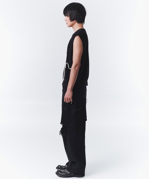 OY（オーワイ）の「『OY/オーワイ』ZIGZAG STITCH KNIT VEST/ステッチニットベスト（ベスト・メンズ・ブラック/アイボリー・FREE）」の17枚目の写真