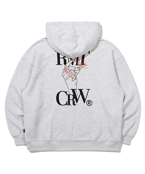 ROMANTIC CROWN（ロマンティッククラウン）の「【UNISEX】ROMANTIC CROWN／フィンガーフーディー(ウラケ)　2183724（スウェット・レディース・ブラック/ライトグレー・LARGE/MEDIUM）」の8枚目の写真