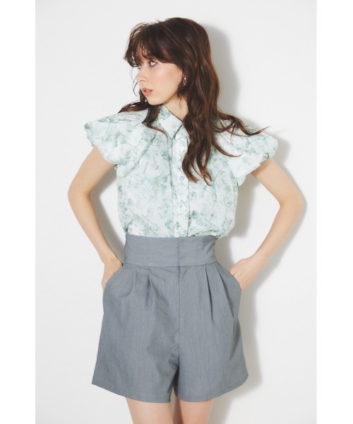 rienda（リエンダ）の「【V&A】バルーンスリーブシャツブラウス 春服（シャツ/ブラウス・レディース・グリーン系その他/ブラック系その他/ベージュ系その他・FREE）」の3枚目の写真