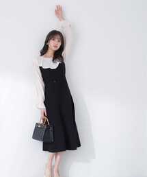 PROPORTION BODY DRESSING | ウエストベルト付きラッフルニットワンピース / 1213140309(ワンピース)