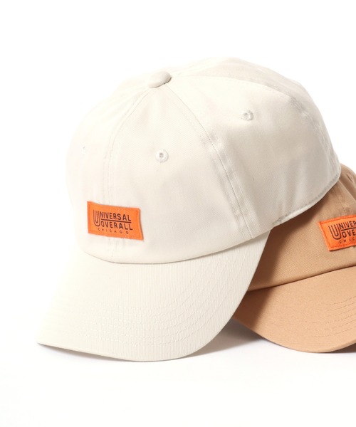 UNIVERSAL OVERALL（ユニバーサルオーバーオール）の「UNIVERSAL OVERALL/ユニバーサルオーバーオール T/C Twill Low Cap/ツイル ローキャップ/ベースボールキャップ/ワンポイントロゴキャップ（キャップ・メンズ・アイボリー/ブラック/ダークグリーン/ベージュ・FREE）」の2枚目の写真