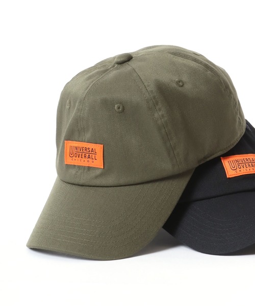 UNIVERSAL OVERALL（ユニバーサルオーバーオール）の「UNIVERSAL OVERALL/ユニバーサルオーバーオール T/C Twill Low Cap/ツイル ローキャップ/ベースボールキャップ/ワンポイントロゴキャップ（キャップ・メンズ・アイボリー/ブラック/ダークグリーン/ベージュ・FREE）」の4枚目の写真