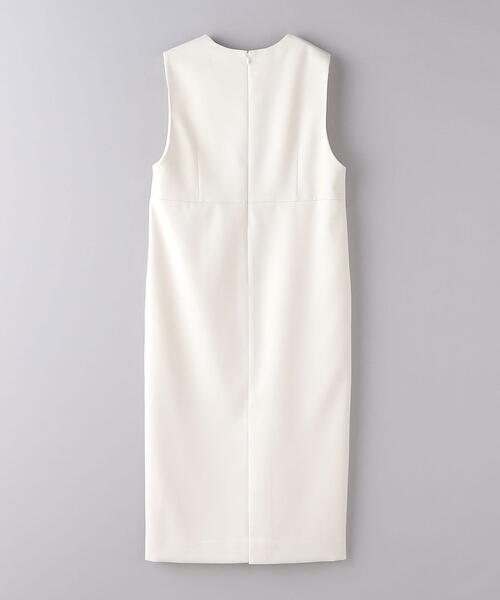 【着用浅　美品】ユナイテッドアローズ　Vネックジャンパスカート サイズ36 サテン Vネック ジャンパースカート