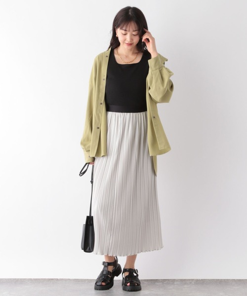 モカグレー プリーツスカート ストレッチウールフラノ プリーツスカート(スカート)｜EPOCA(エポカ)の