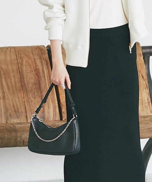 RIVE DROITE（リヴドロワ）の「シーンを問わず使い勝手抜群/チェーンハンドバッグ（ハンドバッグ・レディース・ライトグレー/ブラック/オレンジ/グリーン系その他・FREE）」の2枚目の写真