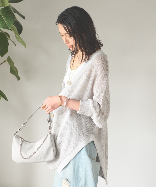 RIVE DROITE（リヴドロワ）の「シーンを問わず使い勝手抜群/チェーンハンドバッグ（ハンドバッグ・レディース・ライトグレー/ブラック/オレンジ/グリーン系その他・FREE）」の19枚目の写真