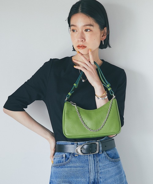 RIVE DROITE（リヴドロワ）の「シーンを問わず使い勝手抜群/チェーンハンドバッグ（ハンドバッグ・レディース・ライトグレー/ブラック/オレンジ/グリーン系その他・FREE）」の5枚目の写真