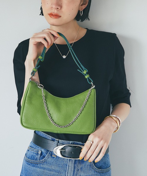 RIVE DROITE（リヴドロワ）の「シーンを問わず使い勝手抜群/チェーンハンドバッグ（ハンドバッグ・レディース・ライトグレー/ブラック/オレンジ/グリーン系その他・FREE）」の6枚目の写真