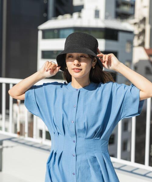 SENSE OF PLACE by URBAN RESEARCH（センスオブプレイスバイアーバンリサーチ）の「サーモバケットハット（ハット・レディース・ブラック/アイボリー・ONE）」の5枚目の写真