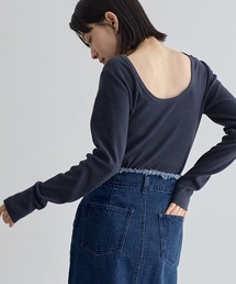 for/c（フォーシー）の「[新色追加]USAコットン前後2WAYバックシャンロンT【サスティナブル】（Tシャツ/カットソー）」