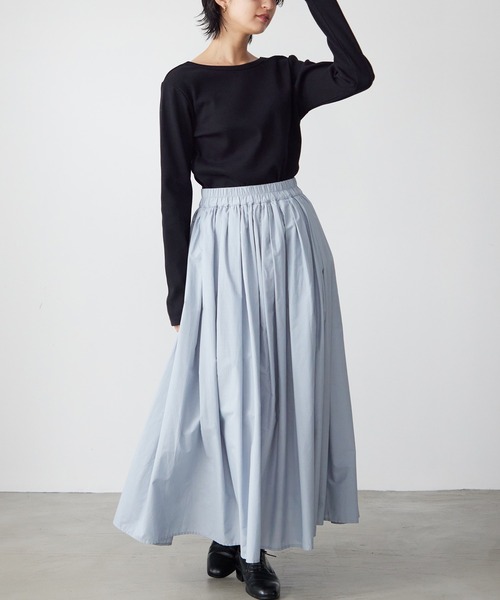 for/c（フォーシー）の「[新色追加]USAコットン前後2WAYバックシャンロンT【サスティナブル】（Tシャツ/カットソー・レディース・ラベンダー/ホワイト/ブラック/ホワイト×ブラック/ライム/ブルー/ブラウン/ネイビー/チャコールグレー/レッド/ライトブラウン・LL/L/M/S）」の13枚目の写真
