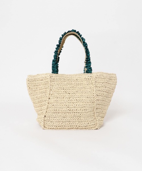 RODE SKO(ロデスコ)の「フリルハンドルペーパーバッグ(かごバッグ・レディース・グレー/ナチュラル/ベージュ・ONE)」の11枚目の写真