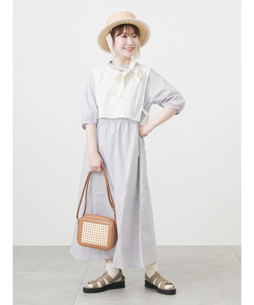 ehka sopo（エヘカソポ）の「レースジレセットワンピース（ワンピース・レディース・グレー/ブラック/ベージュ・ﾌﾘ-）」の3枚目の写真