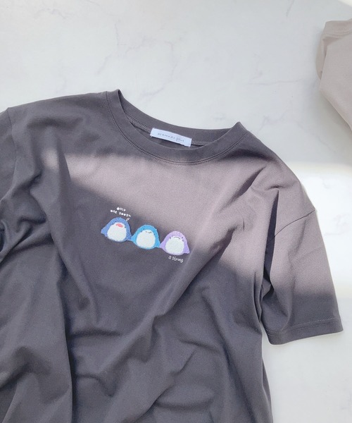 AS KNOW AS plus（アズノゥアズプラス）の「〇3匹ぽこぽこアニマルTシャツ（Tシャツ/カットソー・レディース・ホワイト系/ブラック系/ベージュ系/サックスブルー系/ホワイト系1/ブラック系1/ミント/ペールイエロー/ホワイト系2/ベージュ系2/ネイビー系2/ブルー系2/ホワイト系3/ブラック系3/ベージュ系3/グリーン系3/ホワイト系4/ブラック系4/ブルー系4/イエロー系4/ホワイト系5/ブラック系5/ベージュ系5/ブルー系5/ホワイト系6/ブラック系6/ベージュ系6/ブルー系6/ホワイト系7/ベージュ系7/グリーン系7/ブラック系7・FREE）」の9枚目の写真