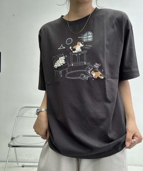 セール】〇3匹ぽこぽこアニマルTシャツ（Tシャツ/カットソー）｜AS