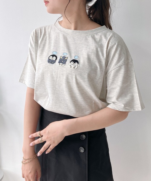 AS KNOW AS plus（アズノゥアズプラス）の「〇3匹ぽこぽこアニマルTシャツ（Tシャツ/カットソー・レディース・ホワイト系/ブラック系/ベージュ系/サックスブルー系/ホワイト系1/ブラック系1/ミント/ペールイエロー/ホワイト系2/ベージュ系2/ネイビー系2/ブルー系2/ホワイト系3/ブラック系3/ベージュ系3/グリーン系3/ホワイト系4/ブラック系4/ブルー系4/イエロー系4/ホワイト系5/ブラック系5/ベージュ系5/ブルー系5/ホワイト系6/ブラック系6/ベージュ系6/ブルー系6/ホワイト系7/ベージュ系7/グリーン系7/ブラック系7・FREE）」の19枚目の写真