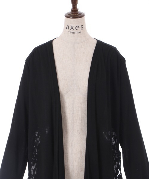 axes femme(アクシーズファム)の「バックレースUVカットカーデ(カーディガン/ボレロ・レディース・ブラック/ブルー/キャメル/ホワイト・FREE)」の8枚目の写真
