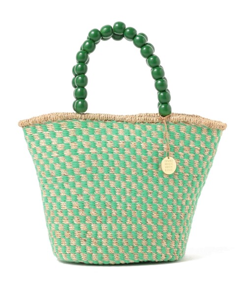 Ray BEAMS（レイビームス）の「Larone / ビーズ ハンドル バッグ（かごバッグ・レディース・ブラック/グリーン・ONE SIZE）」の18枚目の写真