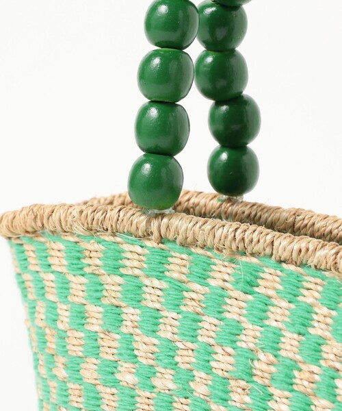 Ray BEAMS（レイビームス）の「Larone / ビーズ ハンドル バッグ（かごバッグ・レディース・ブラック/グリーン・ONE SIZE）」の21枚目の写真