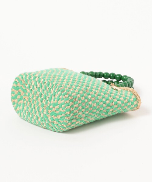 Ray BEAMS（レイビームス）の「Larone / ビーズ ハンドル バッグ（かごバッグ・レディース・ブラック/グリーン・ONE SIZE）」の22枚目の写真